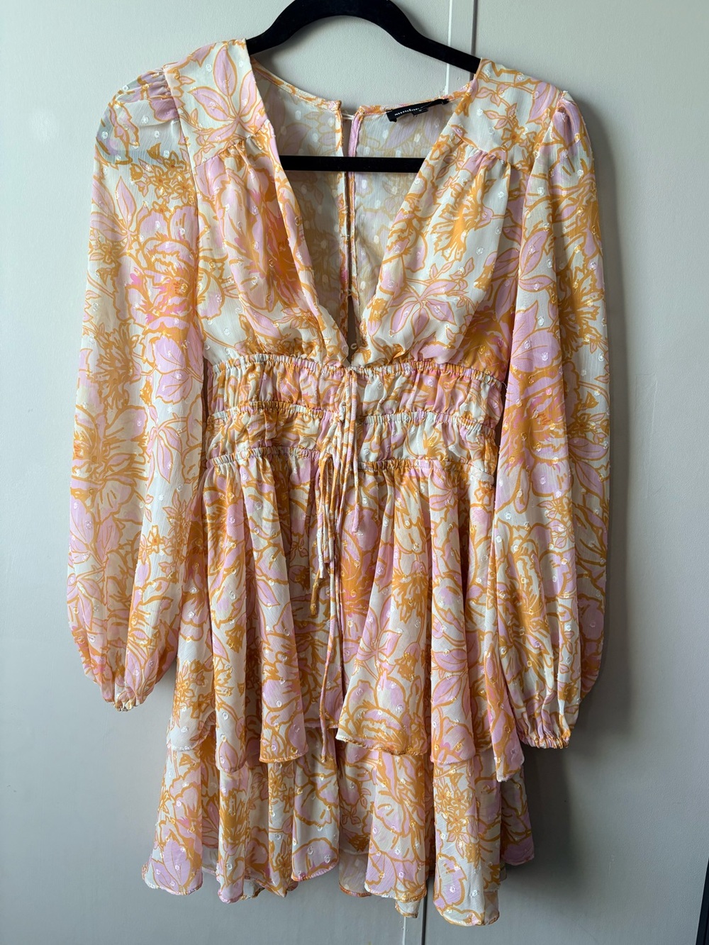 Sundae Muse Floral Long Sleeve Mini Dress
